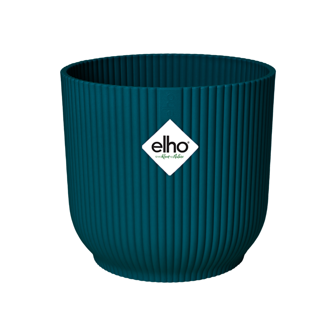 Pot elho Vibes Fold Round blauw - met wielen - D35 x H33
