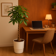 Pachira Aquatica inclusief elho Greenville Round wit - 160cm - Ø30