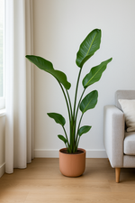 Load image into Gallery viewer, Strelitzia Nicolai inclusief elho Vibes Fold Round roze - 180 cm - Ø30
