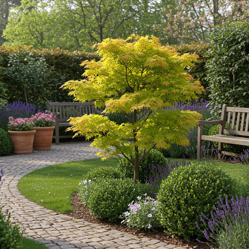 Set van 2 Japanse Esdoorn - Acer palmatum Jordan - Geel