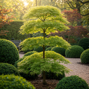 Set van 2 Japanse Esdoorn - Acer palmatum Emerald Lace - Groen